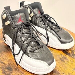 Air Jordan 12 Retro Black White “Playoffs” Youth Size 5